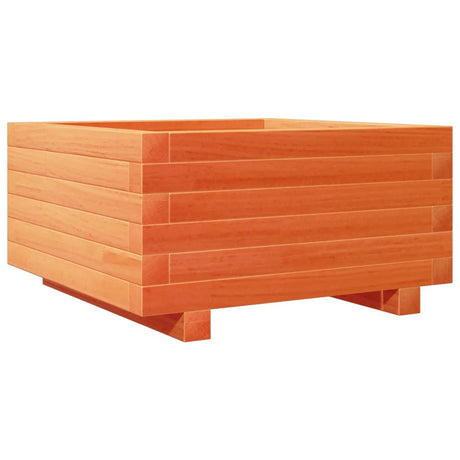 Vidaxx jardinière 50x50x26,5 cm bois de pin massif, marron lavé