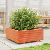 Vidaxx jardinière 60x60x26,5 cm bois de pin massif, marron lavé