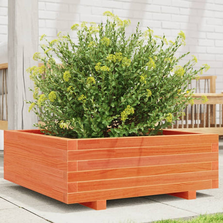 Vidaxx jardinière 70x70x26,5 cm bois de pin massif, marron lavé