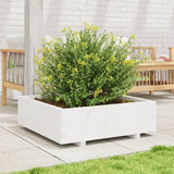 Vidaxx jardinière 80x80x26,5 cm bois de pin massif blanc