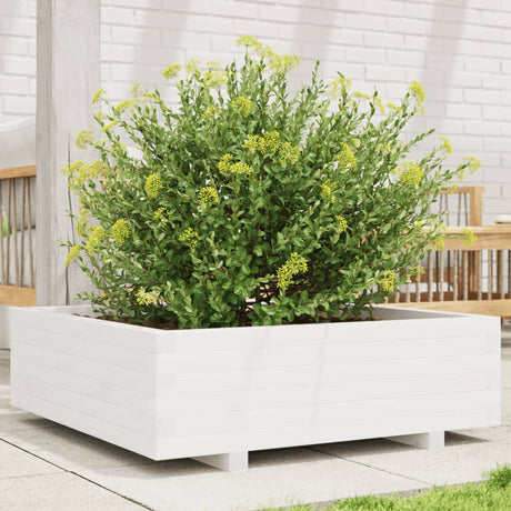 Vidaxx jardinière 80x80x26,5 cm bois de pin massif blanc