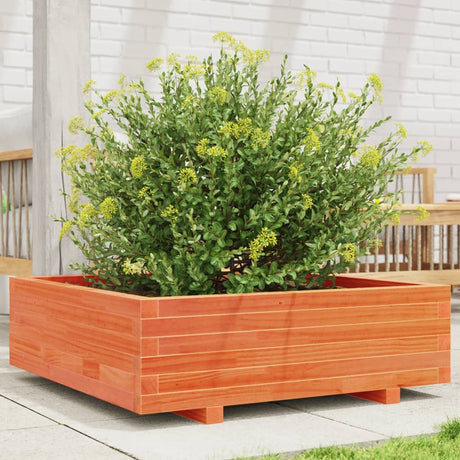 Vidaxx jardinière 80x80x26,5 cm bois de pin massif, marron lavé