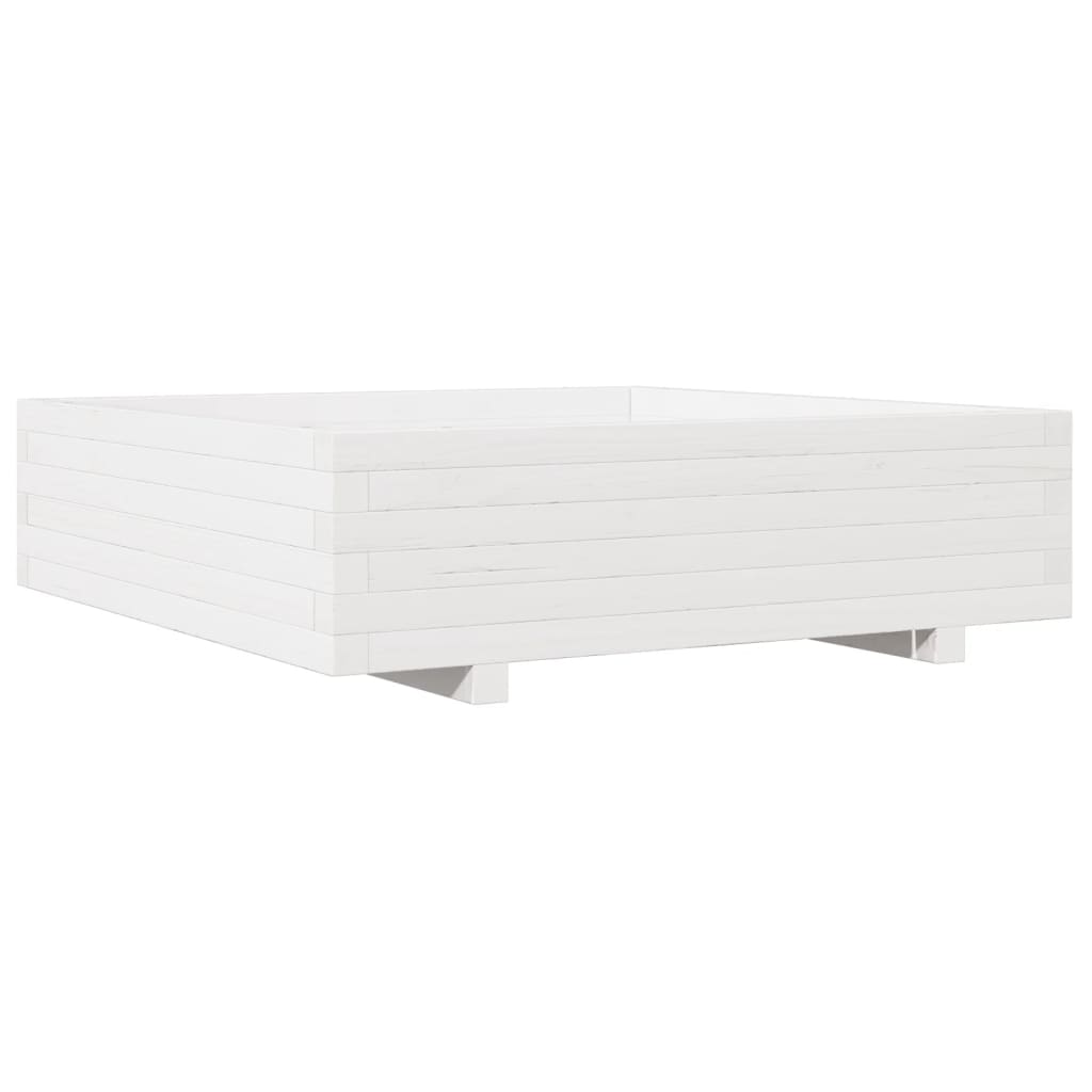 Vidaxx jardinière 90x90x26,5 cm bois de pin massif blanc