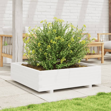 Vidaxx jardinière 90x90x26,5 cm bois de pin massif blanc