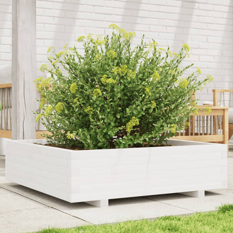 Vidaxx jardinière 90x90x26,5 cm bois de pin massif blanc