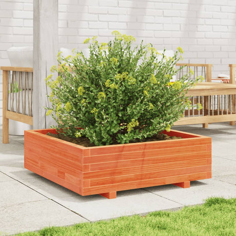 Vidaxx jardinière 90x90x26,5 cm bois de pin massif, marron lavé