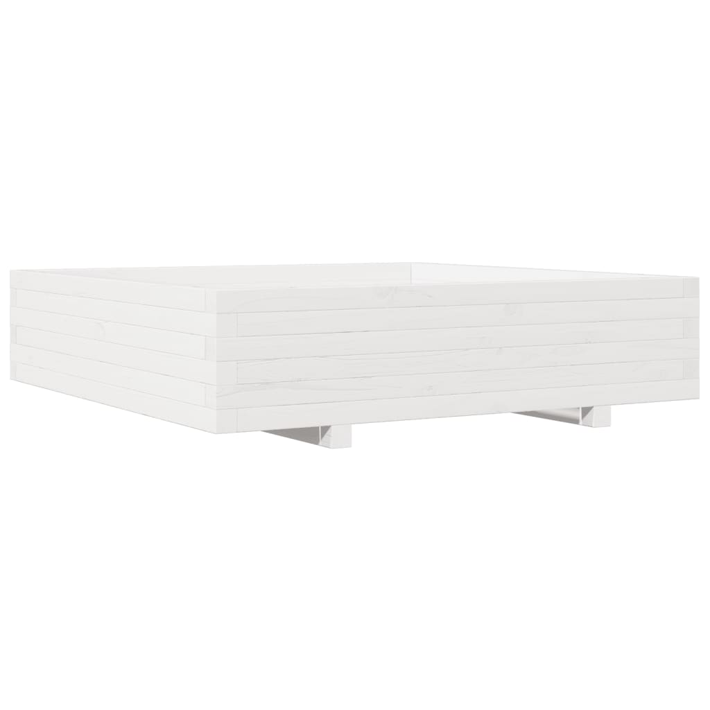 Vidaxx jardinière 100x100x26,5 cm bois de pin massif blanc