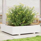 Vidaxx jardinière 100x100x26,5 cm bois de pin massif blanc
