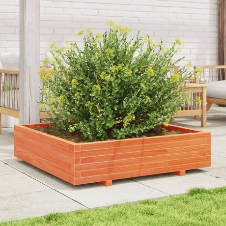 Vidaxx jardinière 100x100x26,5 cm bois de pin massif, marron lavé