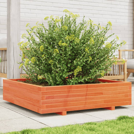 Vidaxx jardinière 100x100x26,5 cm bois de pin massif, marron lavé