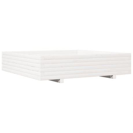 Vidaxx jardinière 110x110x26,5 cm bois de pin massif blanc