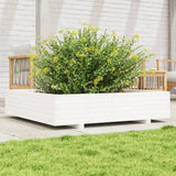 Vidaxx jardinière 110x110x26,5 cm bois de pin massif blanc