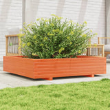 Vidaxx jardinière 110x110x26,5 cm bois de pin massif lavis marron