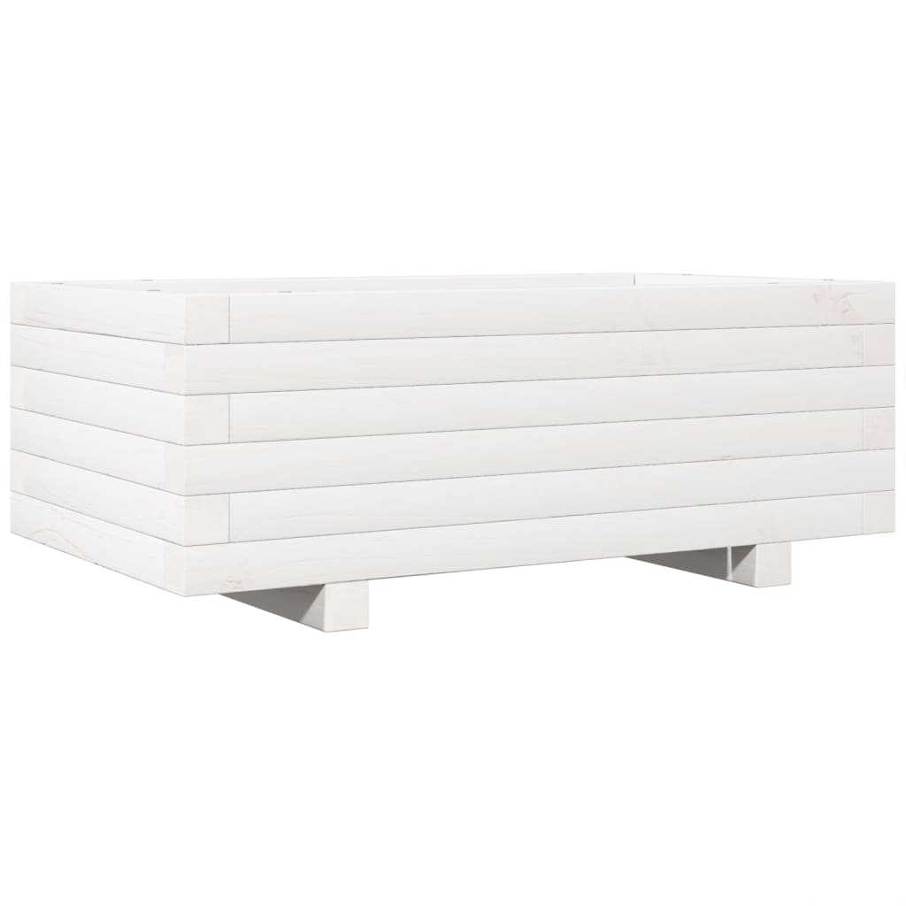 Vidaxx jardinière 70x40x26,5 cm bois de pin massif blanc