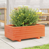 Vidaxx jardinière 70x40x26,5 cm bois de pin massif, marron lavé
