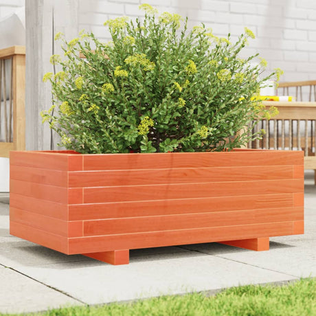 Vidaxx jardinière 70x40x26,5 cm bois de pin massif, marron lavé