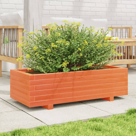 Vidaxx jardinière 90x40x26,5 cm bois de pin massif, marron lavé