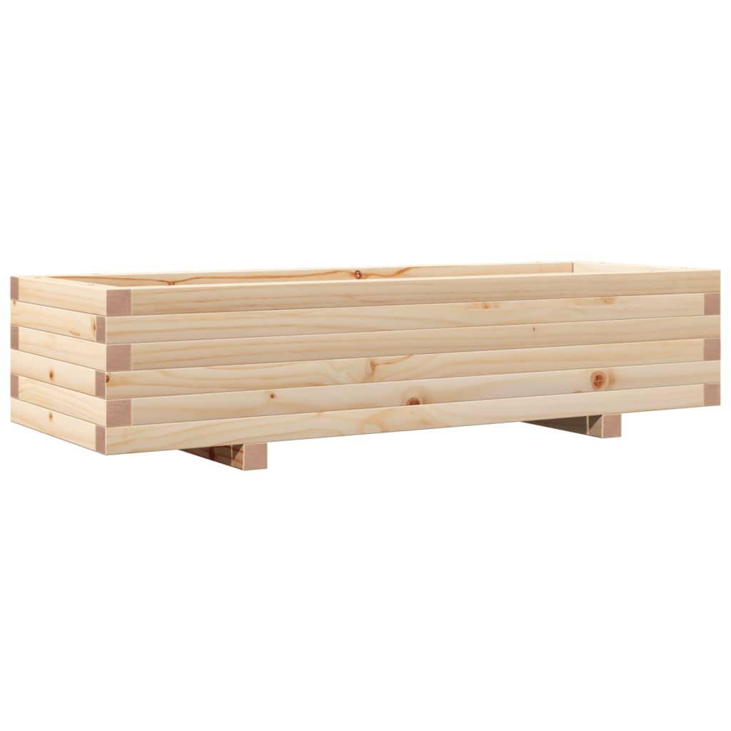 Vidaxl plantenbak 110x40x26,5 cm massief grenenhout