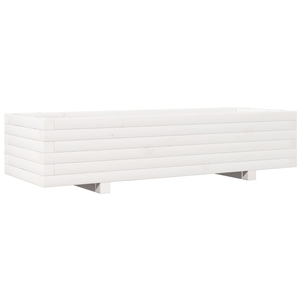 Vidaxl Planning Box 110x40x26.5 cm de pino sólido White