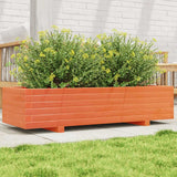 Vidaxx jardinière 110x40x26,5 cm bois de pin massif, marron lavé