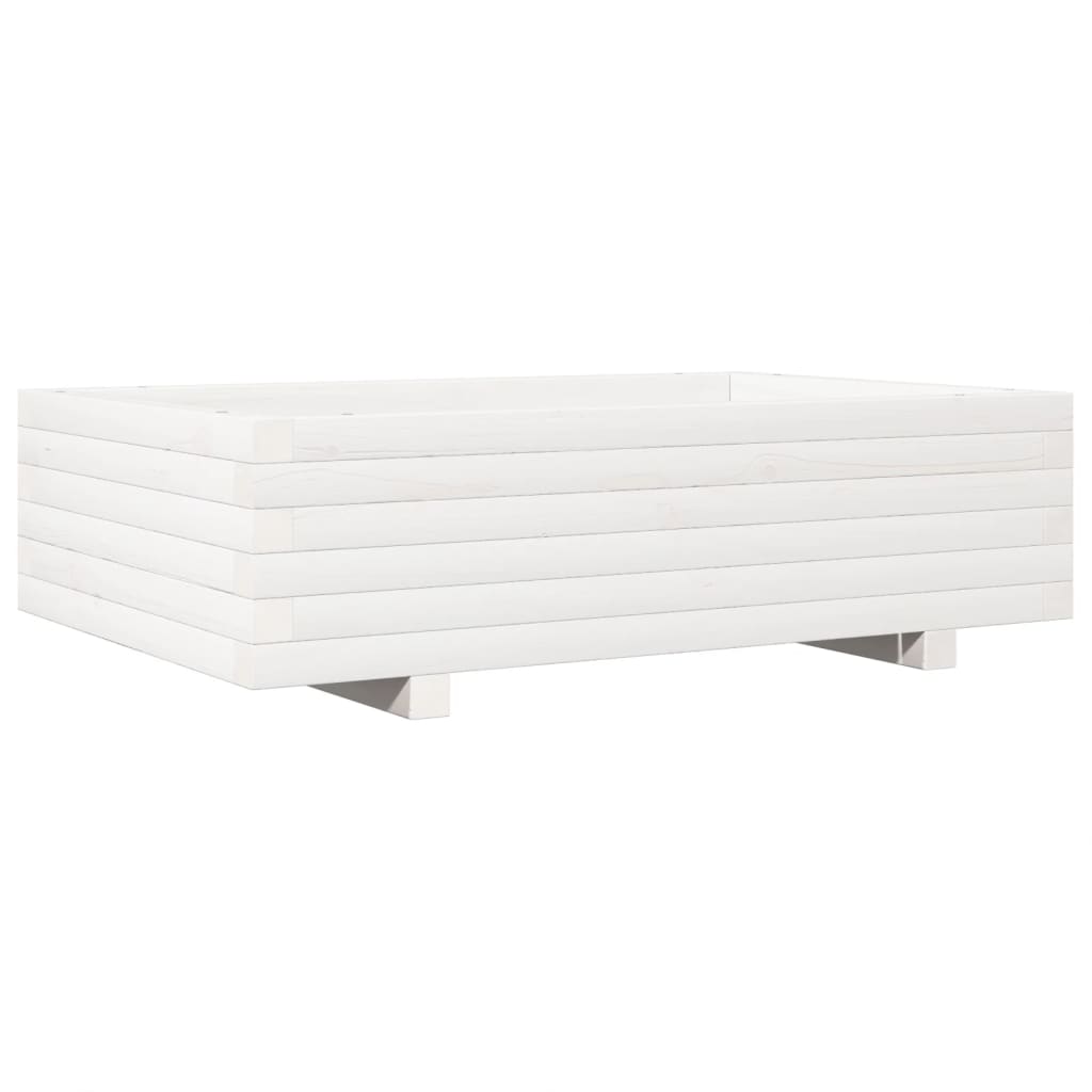 Vidaxx jardinière 90x60x26,5 cm bois de pin massif blanc