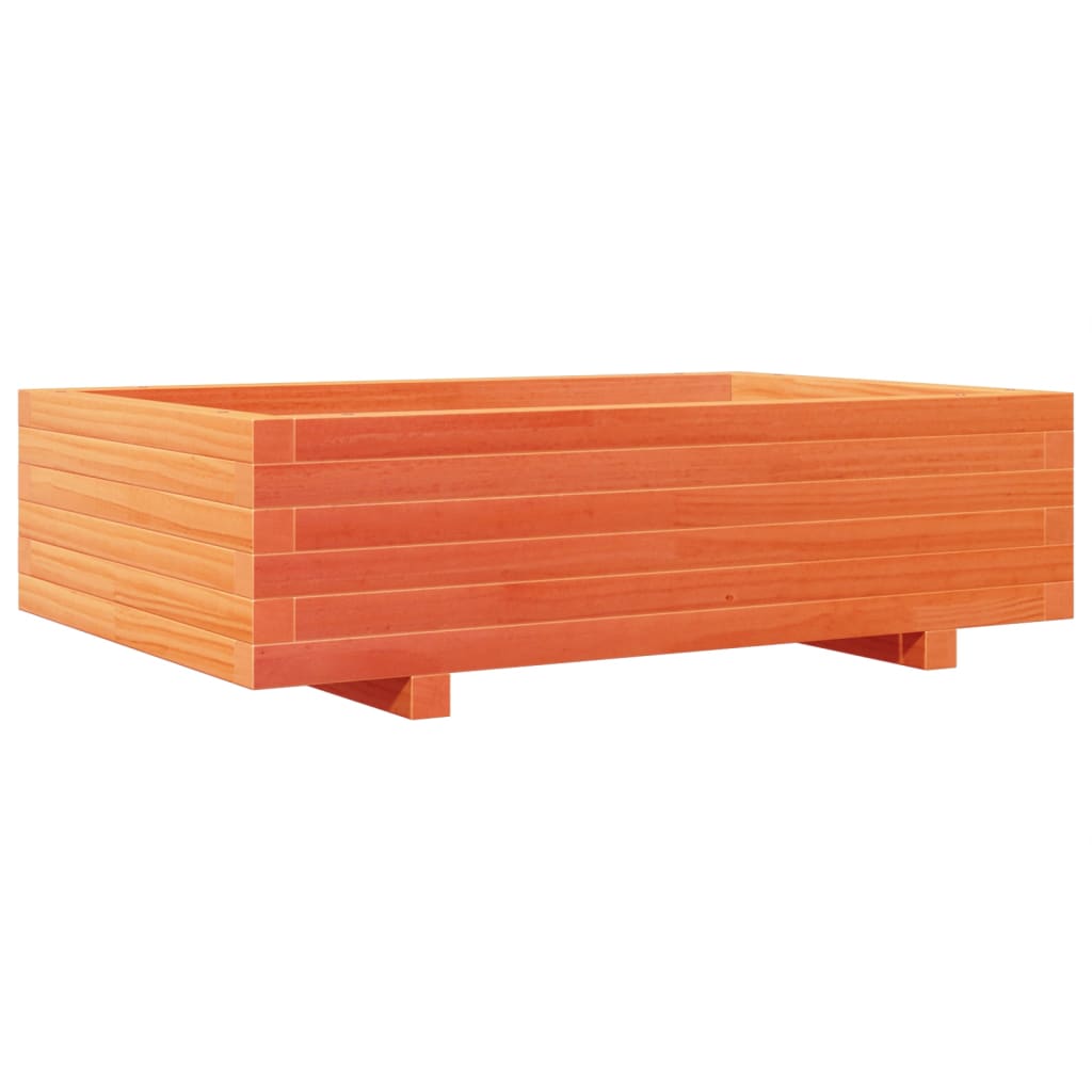 Vidaxx jardinière 90x60x26,5 cm bois de pin massif, marron lavé