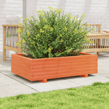 Vidaxx jardinière 90x60x26,5 cm bois de pin massif, marron lavé