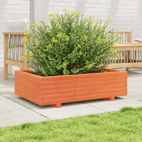 Vidaxx jardinière 90x60x26,5 cm bois de pin massif, marron lavé