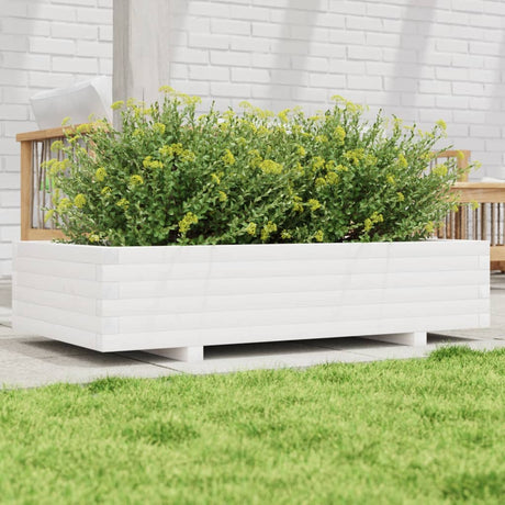 Vidaxx jardinière 110x60x26,5 cm bois de pin massif blanc