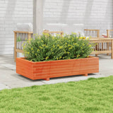 Vidaxx jardinière 110x60x26,5 cm bois de pin massif, marron lavé