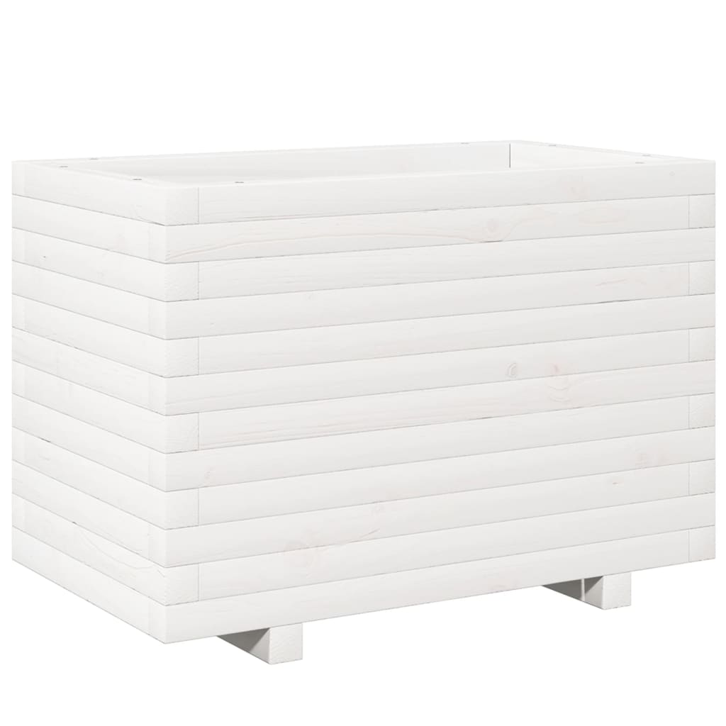 Vidaxx jardinière 70x40x49,5 cm bois de pin massif blanc