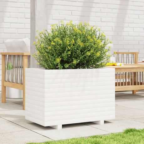 Vidaxx jardinière 70x40x49,5 cm bois de pin massif blanc