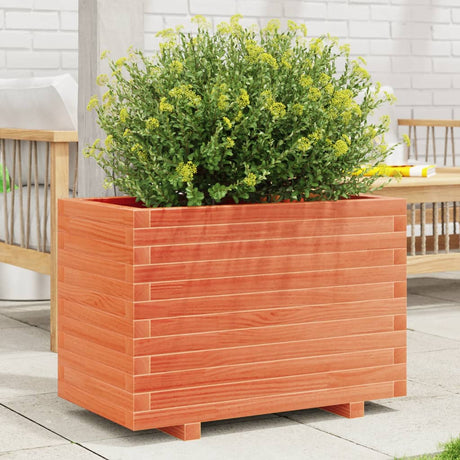 Vidaxx jardinière 70x40x49,5 cm bois de pin massif, marron lavé