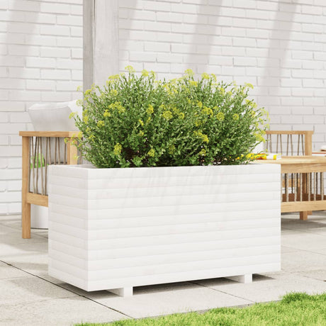 Vidaxx jardinière 90x40x49,5 cm bois de pin massif blanc