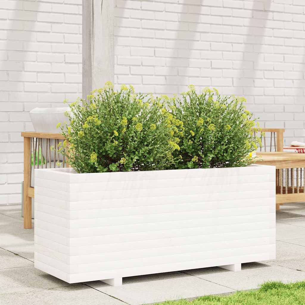 Vidaxx jardinière 110x40x49,5 cm bois de pin massif blanc