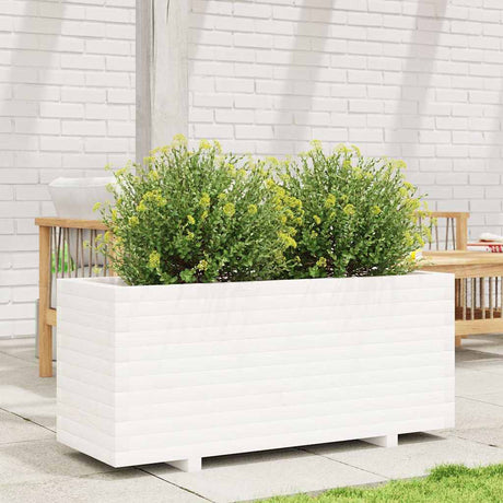 Vidaxx jardinière 110x40x49,5 cm bois de pin massif blanc