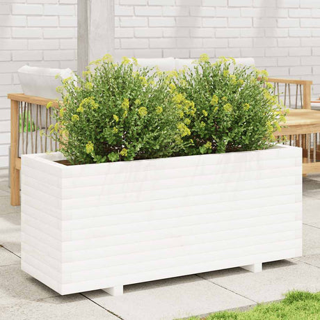 Vidaxx jardinière 110x40x49,5 cm bois de pin massif blanc