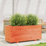 Vidaxl plantenbak 110x40x49,5 cm massief grenenhout wasbruin