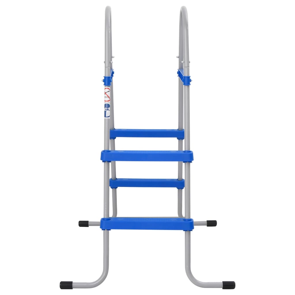 Vidaxxl échelle de piscine pour piscine hors sol 84 cm acier et plastique