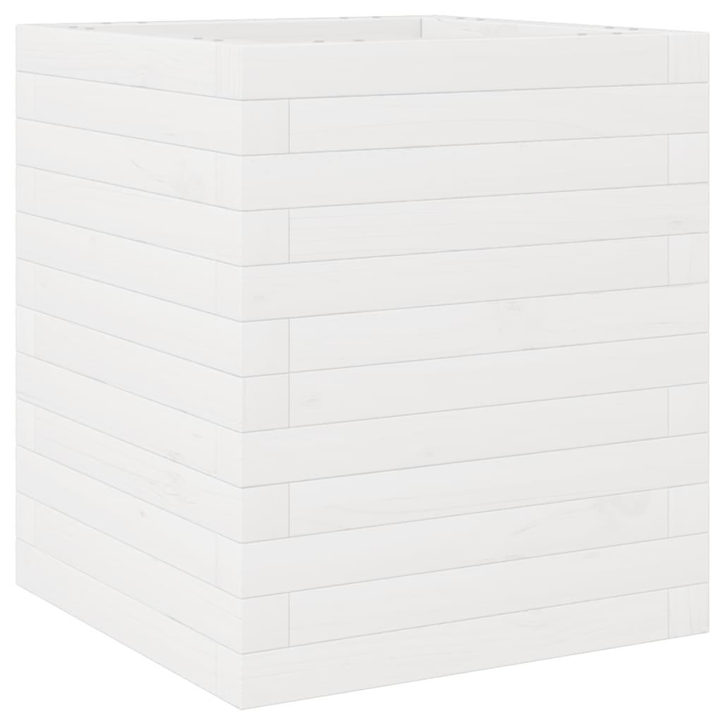 VidaXL Jardinière 40x40x46 cm bois de pin massif blanc