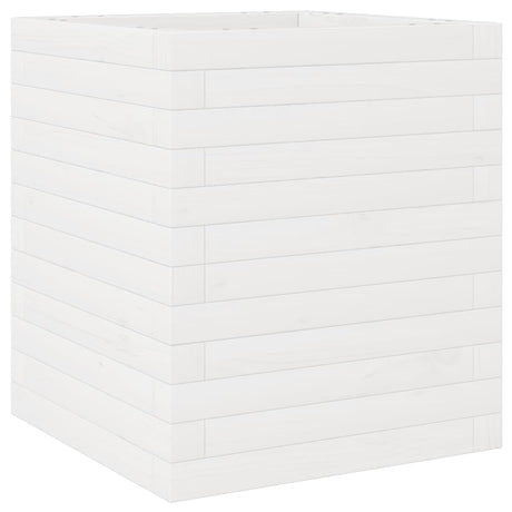VidaXL Jardinière 40x40x46 cm bois de pin massif blanc