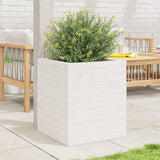 VidaXL Jardinière 40x40x46 cm bois de pin massif blanc