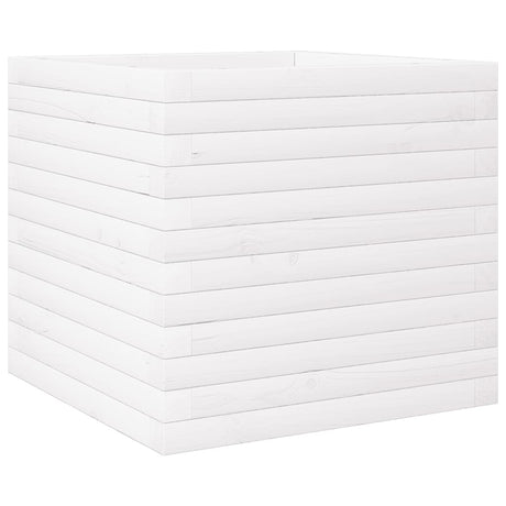 VidaXL Jardinière 50x50x46 cm bois de pin massif blanc