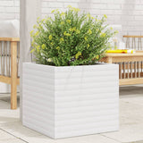 VidaXL Jardinière 50x50x46 cm bois de pin massif blanc