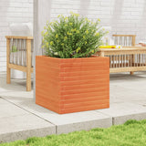 VidaXL Jardinière 50x50x46 cm bois de pin massif, marron lavé