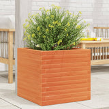 VidaXL Jardinière 50x50x46 cm bois de pin massif, marron lavé