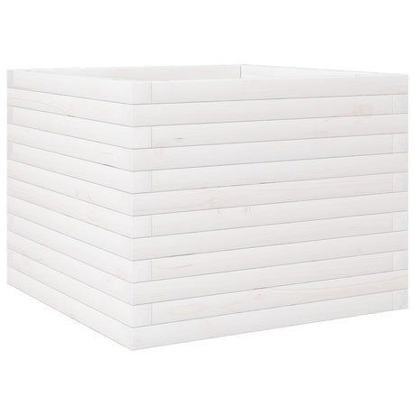 VidaXL Jardinière 60x60x46 cm bois de pin massif blanc