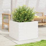 VidaXL Jardinière 60x60x46 cm bois de pin massif blanc