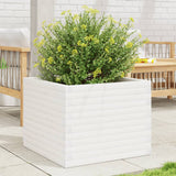 VidaXL Jardinière 60x60x46 cm bois de pin massif blanc
