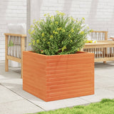 VidaXL Jardinière 60x60x46 cm bois de pin massif, marron lavé